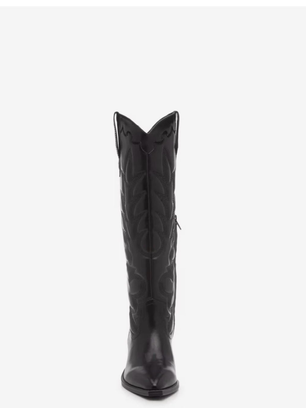 Crown Vintage Black Embroidered Western Knee Boot - Picture 3 of 7